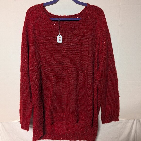 My Collection Red Sequin Knit Sweater – Women’s XL - Picture 1 of 3